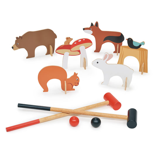 Tender Leaf Toys Indoor Woodland Croquet Set