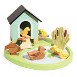 Tender Leaf Toys Pet Set Duck House – Small World Wooden Pond Playset