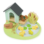 Tender Leaf Toys Pet Set Duck House – Small World Wooden Pond Playset